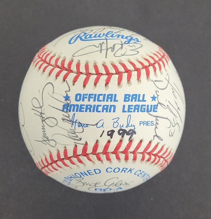 1999 Minnesota Twins Team Signed American League Baseball Beckett COA