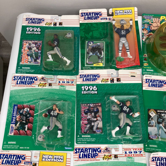 Lot Of 32 Dallas Cowboys Starting Lineup Figurines SLU Troy Aikman Emmitt Smith