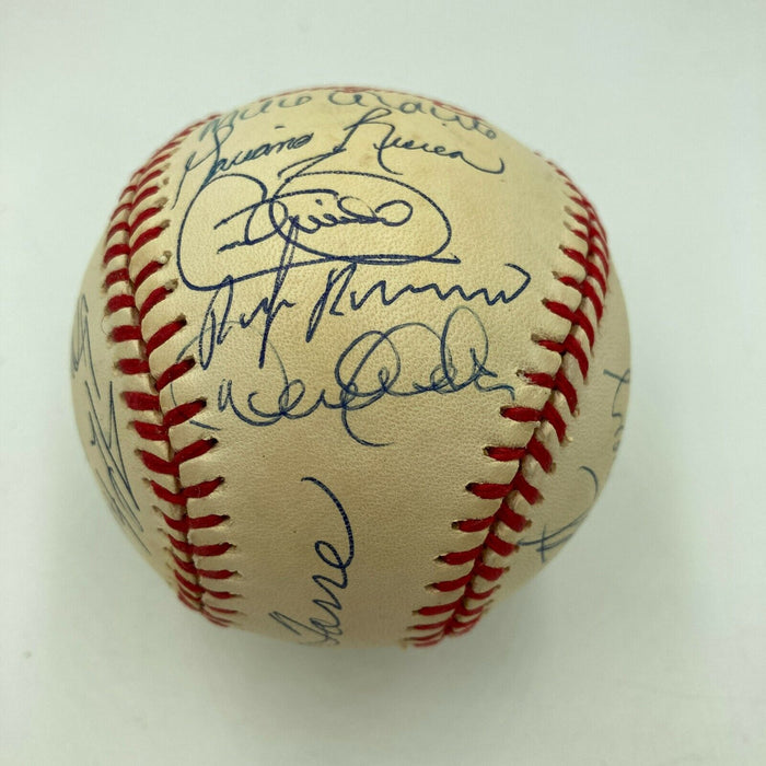 1996 Yankees Team Signed World Series Baseball Derek Jeter Mariano Rivera JSA