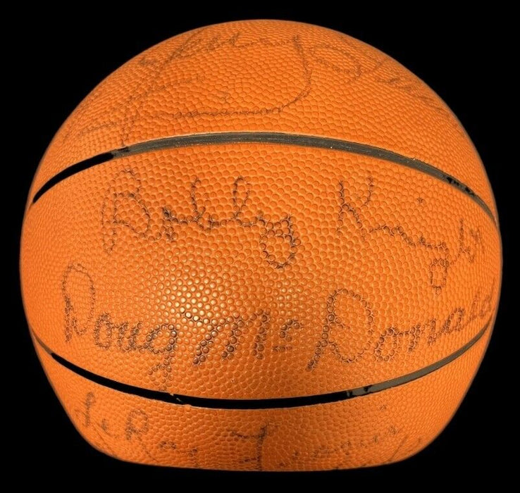 1961-62 Ohio State Buckeyes NCAA Champs Team Signed Basketball Bobby Knight JSA