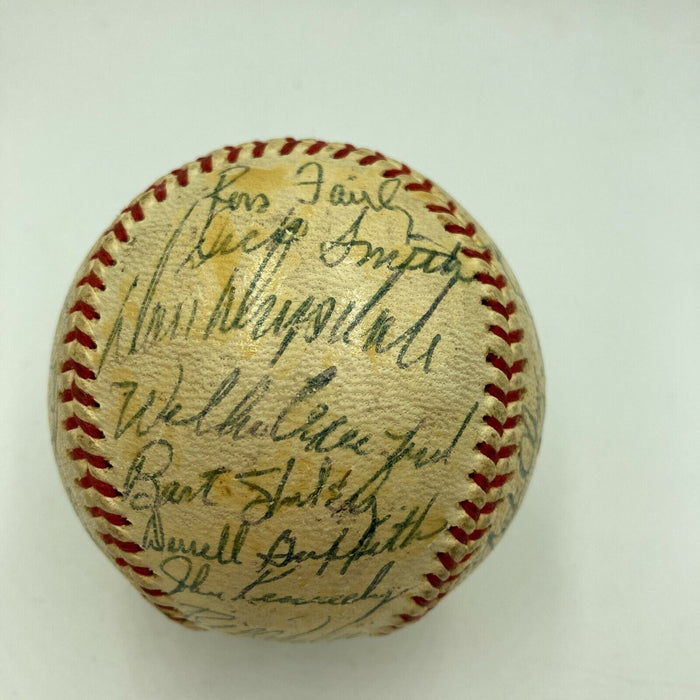 1963 Los Angeles Dodgers World Series Champs Team Signed Baseball Koufax JSA COA