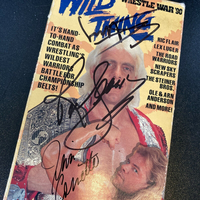 Ric Flair, Sting & Jim Cornette Signed Autographed WWF VHS Movie JSA COA