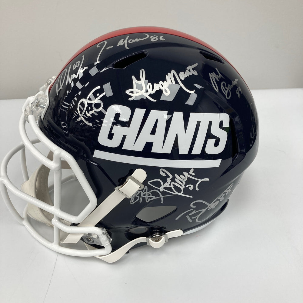 1986 New York Giants Super Bowl Champs Team Signed Full Size Helmet 26 Sigs JSA