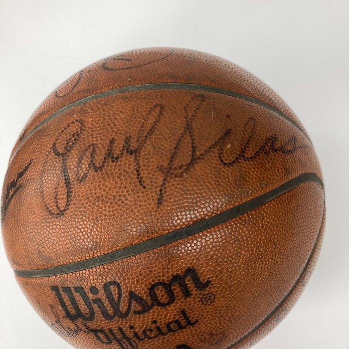 1975-76 Boston Celtics NBA Champs Team Signed Game Used Basketball Beckett COA