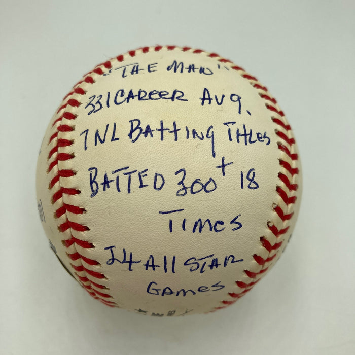 Beautiful Stan Musial Signed Heavily Inscribed Career STAT Baseball RJ COA