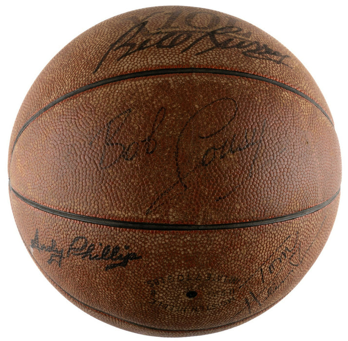 1956-1957 Boston Celtics NBA Champs Team Signed Basketball Bill Russell PSA DNA