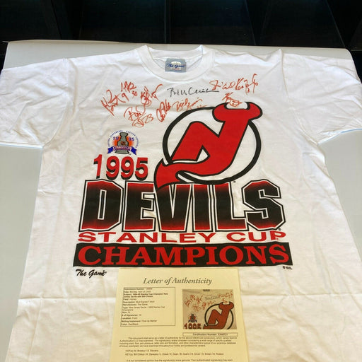 1994-95 New Jersey Devils Stanley Cups Champs Signed Shirt With Bill Clinton JSA