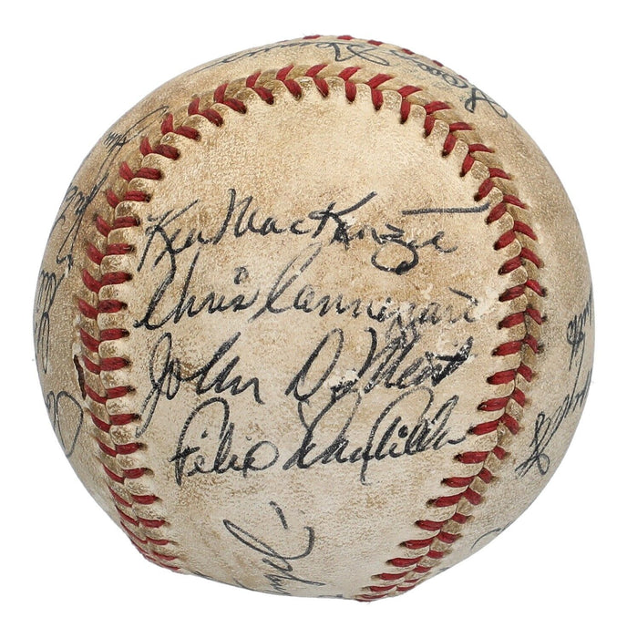 1962 New York Mets Team Signed Baseball Gil Hodges Rogers Hornsby Stengel JSA