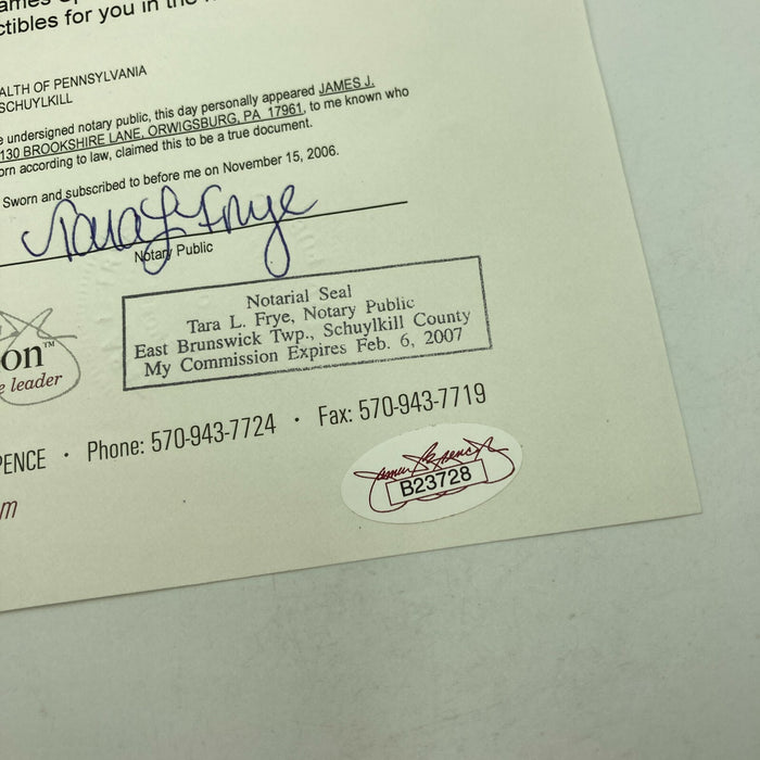 President Dwight D. Eisenhower Single Signed American League Baseball JSA COA