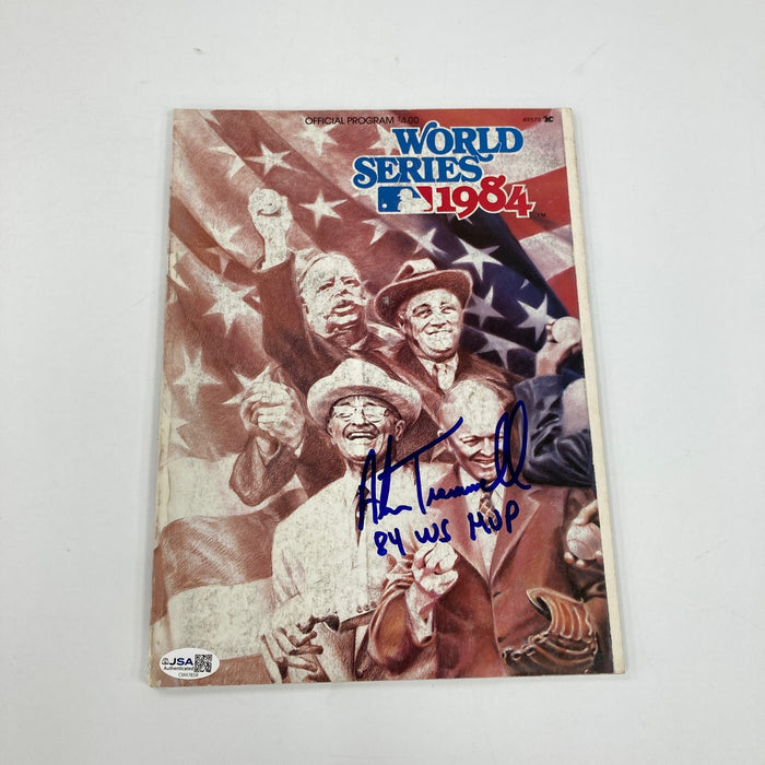 Alan Trammell "1984 W.S. MVP" Signed 1984 World Series Program JSA COA