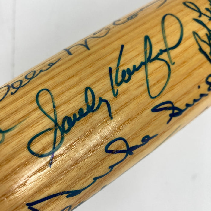 Ted Williams Sandy Koufax Hank Aaron 52 Sigs Hall Of Fame Multi Signed Bat BAS