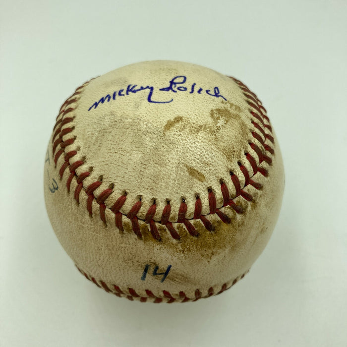 Mickey Lolich Signed Career Win No. 116 Final Out Game Used Baseball Beckett COA
