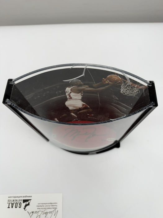 Beautiful Michael Jordan Signed Bulls Game Used Floor Display UDA PSA & GOAT COA