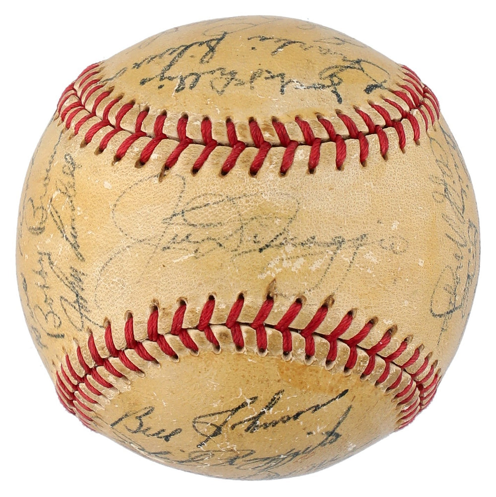 1949 New York Yankees World Series Champs Team Signed Baseball JSA COA