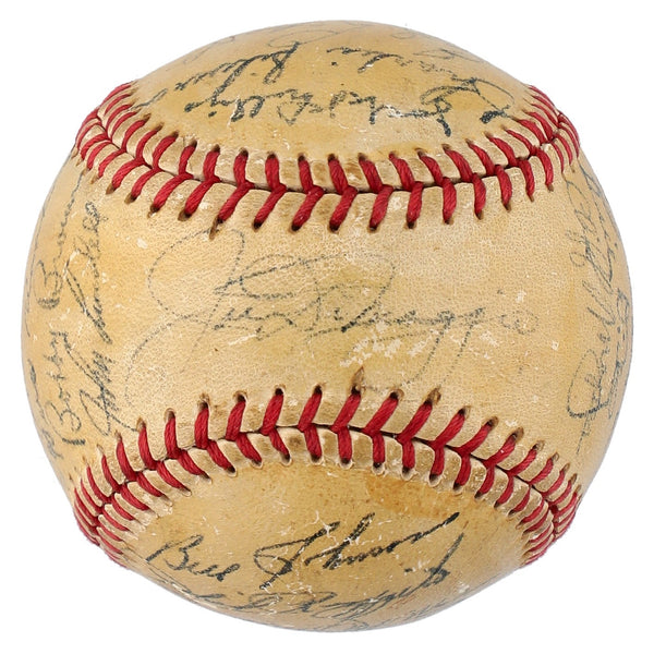 1949 New York Yankees World Series Champs Team Signed Baseball JSA COA