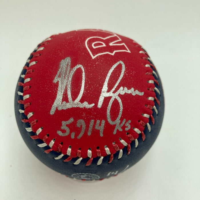 Nolan Ryan "5714 K's" Signed Texas Rangers Spinneybeck Baseball JSA COA