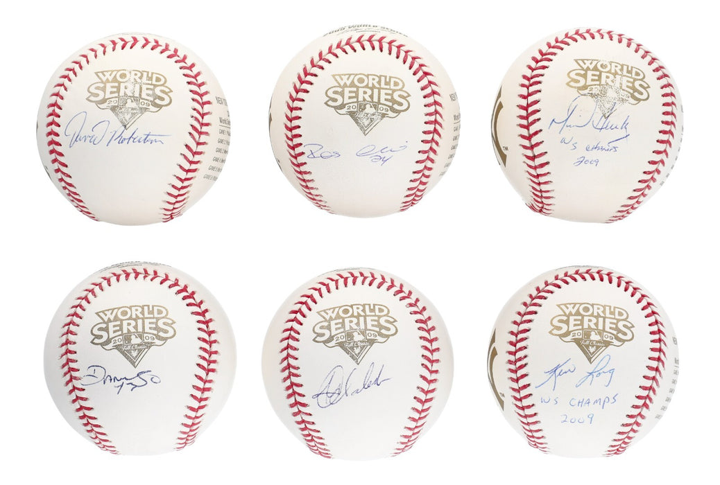 2009 New York Yankees WS Champs Team Signed Baseball Collection 42 Balls JSA COA