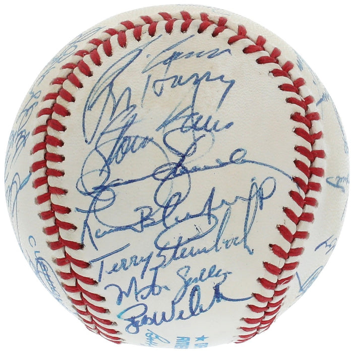 1989 Oakland A's World Series Champs Team Signed Baseball JSA COA
