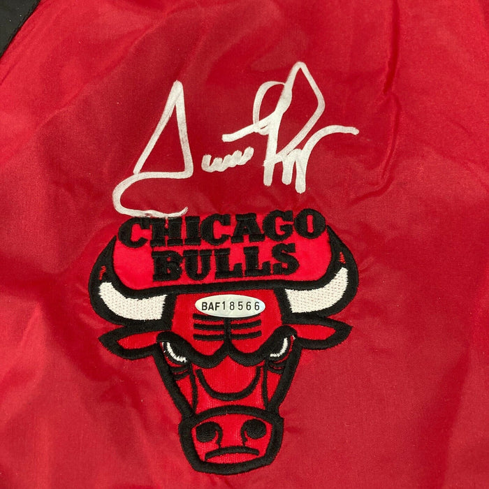 Scottie Pippen Signed 1990's Chicago Bulls Jacket UDA Upper Deck COA