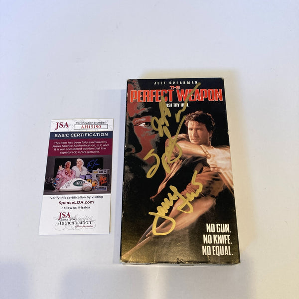 Jeff Speakman & Jason Lau Signed Perfect Weapon Vintage VHS Movie JSA COA