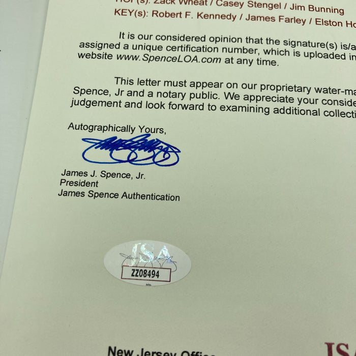 Robert F. Kennedy Signed Autographed Baseball JFK Brother RFK JSA COA