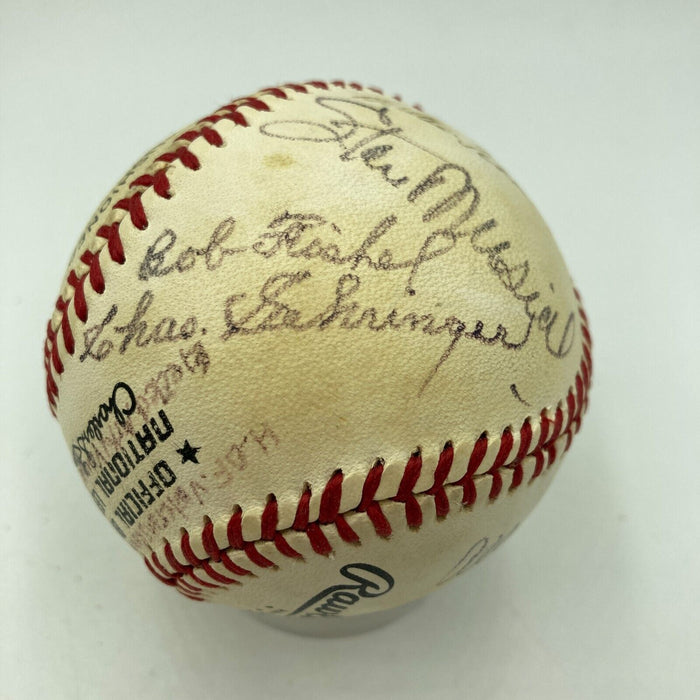 1985 Baseball Hall Of Fame Veterans Committee Signed Baseball With Stan Musial