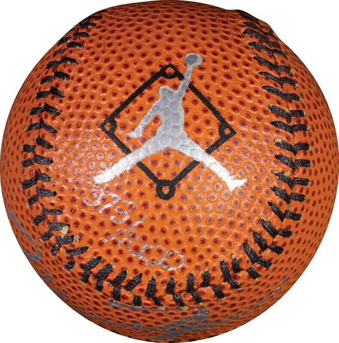 Michael Jordan Signed Nike Basketball Style Baseball PSA DNA COA