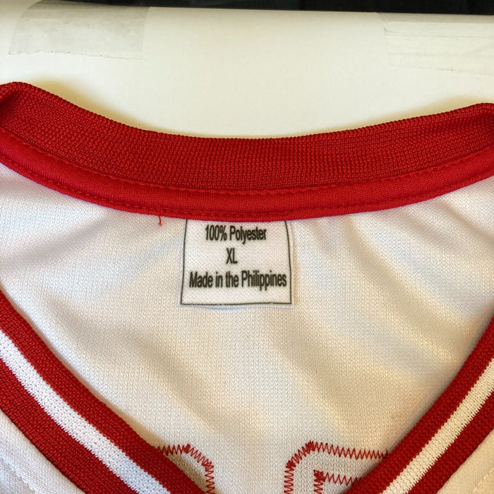 Pete Rose "Hit King Charlie Hustle 4256" Signed Cincinnati Reds Jersey JSA COA