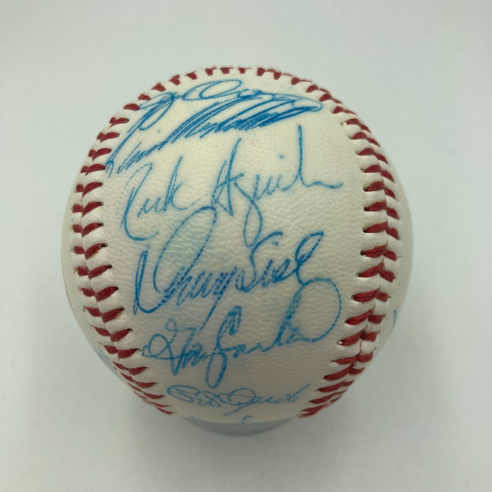 Vintage 1986 New York Mets World Series Champs Team Signed Baseball JSA COA