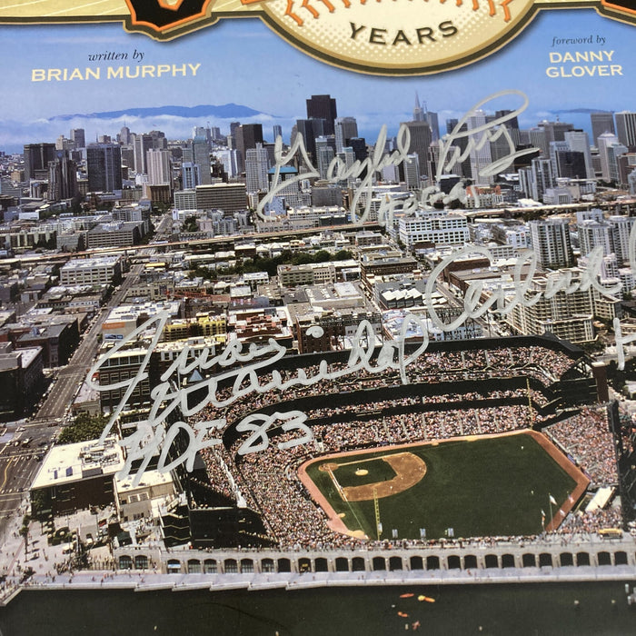 Willie Mays Willie McCovey Juan Marichal Orlando Cepeda Signed Giants Book JSA
