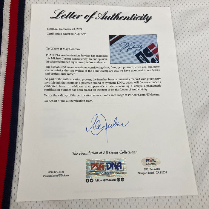 Michael Jordan Signed Game Used 1992 Team USA Dream Team Jersey PSA DNA & MEARS