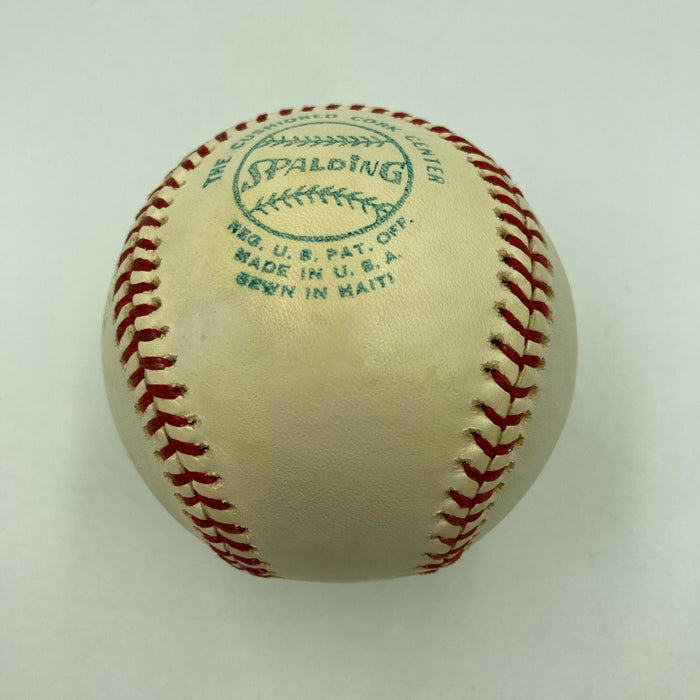 Beautiful Cal Hubbard Single Signed American League Baseball PSA DNA COA HOF