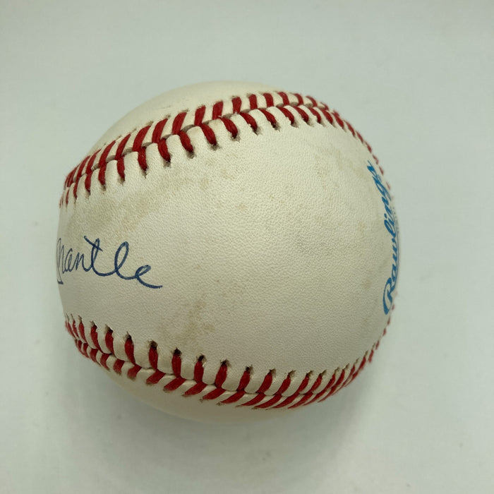 Mickey Mantle Signed American League Baseball PSA DNA Graded 10 GEM MINT