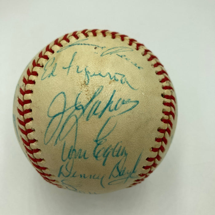 Nolan Ryan 1974 California Angels Team Signed American League Baseball Beckett