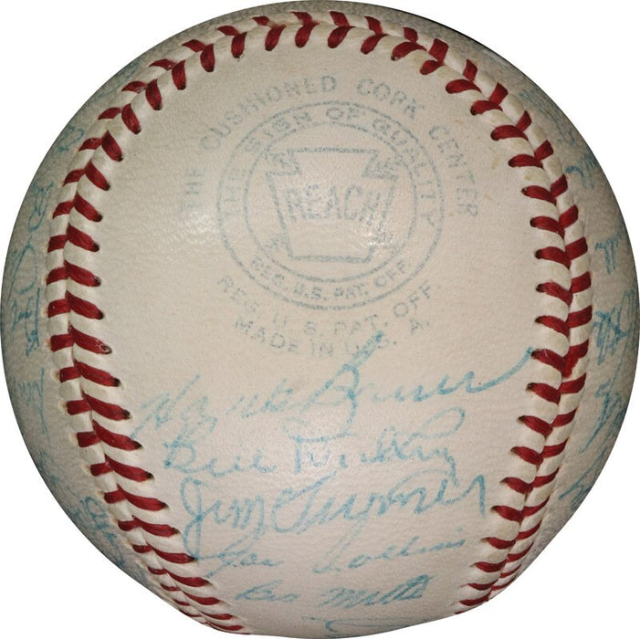 1953 New York Yankees World Series Champs Team Signed Baseball Mickey Mantle JSA
