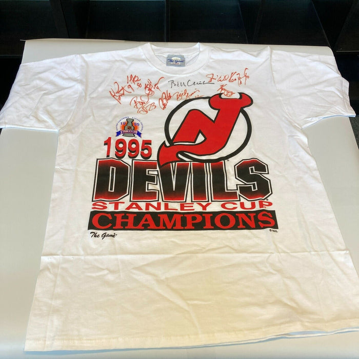 1994-95 New Jersey Devils Stanley Cups Champs Signed Shirt With Bill Clinton JSA