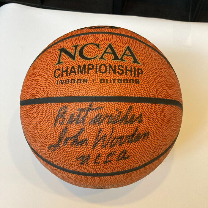 John Wooden "UCLA" Signed Rawlings NCAA Basketball JSA COA