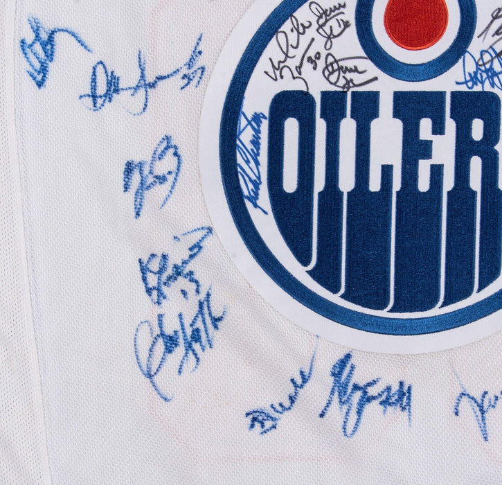 1983-84 Edmonton Oilers Stanley Cups Champs Team Signed Jersey Wayne Gretzky JSA