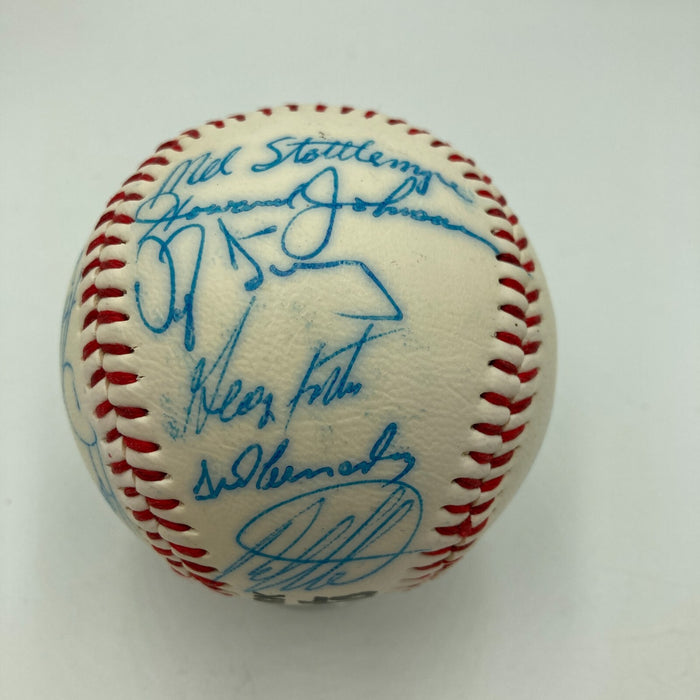 1985 - 1986 New York Mets Team Signed Baseball 28 Sigs With Gary Carter