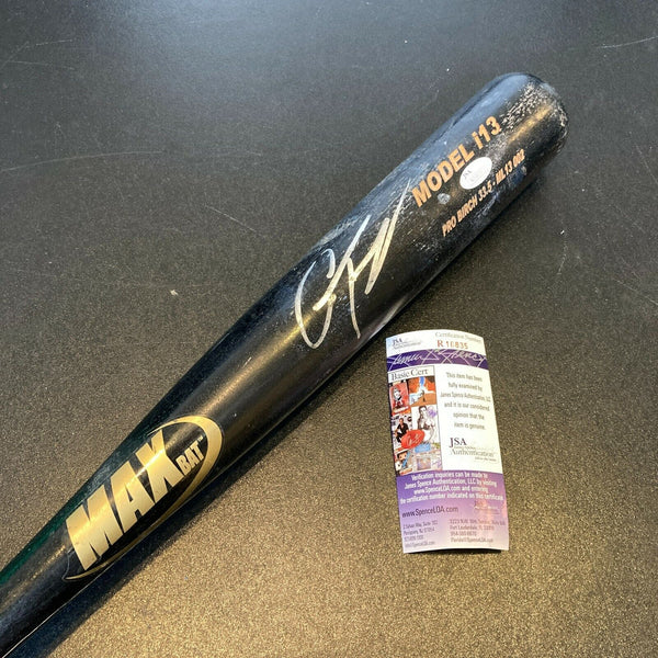 Gleyber Torres Rookie Signed Game Used Baseball Bat With JSA COA Yankees