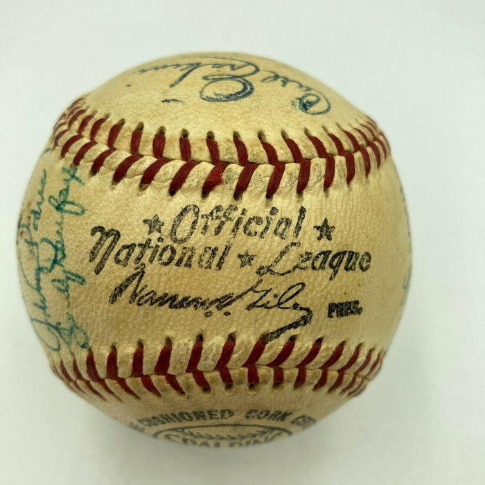 1959 Los Angeles Dodgers World Series Champs Team Signed Baseball Koufax JSA COA