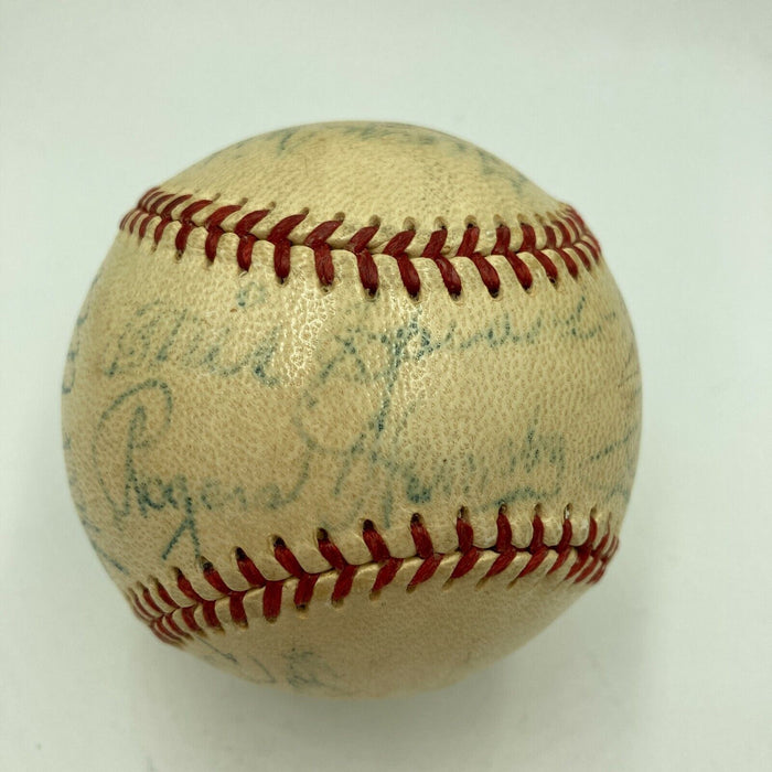 Kid Nichols Ty Cobb Jimmie Foxx Cy Young Tris Speaker HOF Signed Baseball PSA