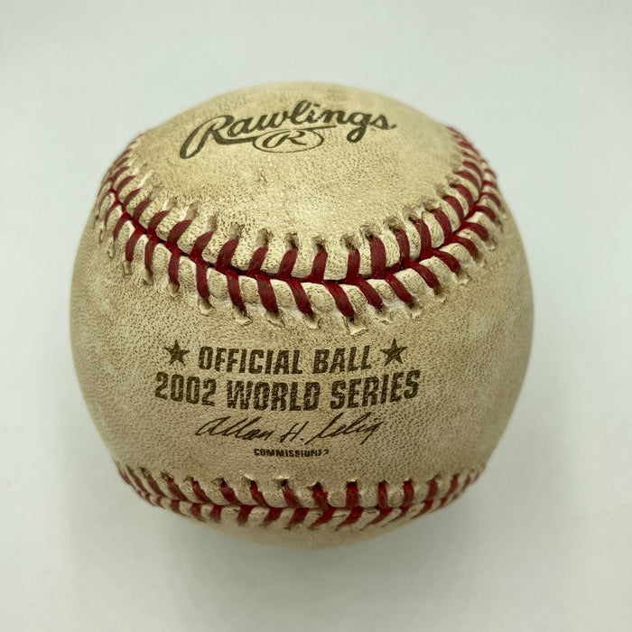 John Lackey "Game 7 Winner" Signed 2002 World Series Game Used Baseball PSA DNA