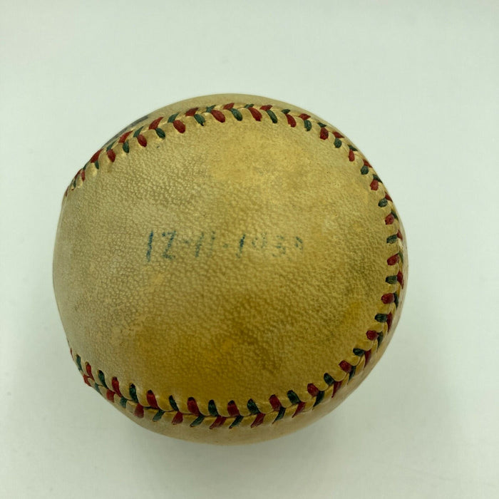 Extraordinary Mordecai "Three Finger" Brown Single Signed 1920s Baseball JSA COA