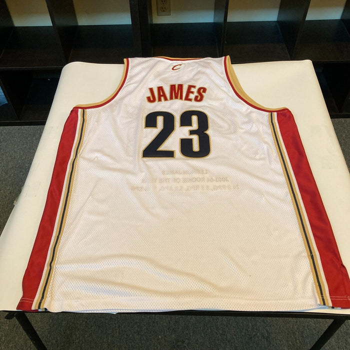 Lebron James 2003 Rookie Of The Year Signed Cleveland Cavaliers Jersey UDA COA