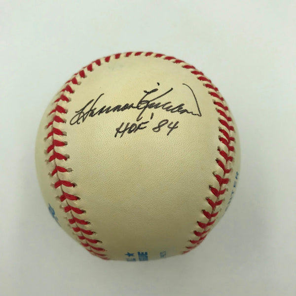 Harmon Killebrew HOF 1984 Brooks Robinson HOF 83 Bobby Doerr Signed Baseball