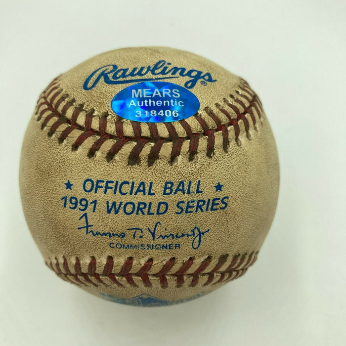 Historic Jack Morris Signed 1991 World Series Game 7 Game Used Baseball MEARS