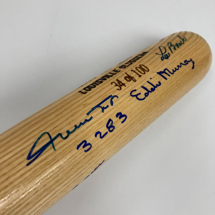 Beautiful 3,000 Hit Club Multi Signed Baseball Bat Willie Mays Hank Aaron JSA
