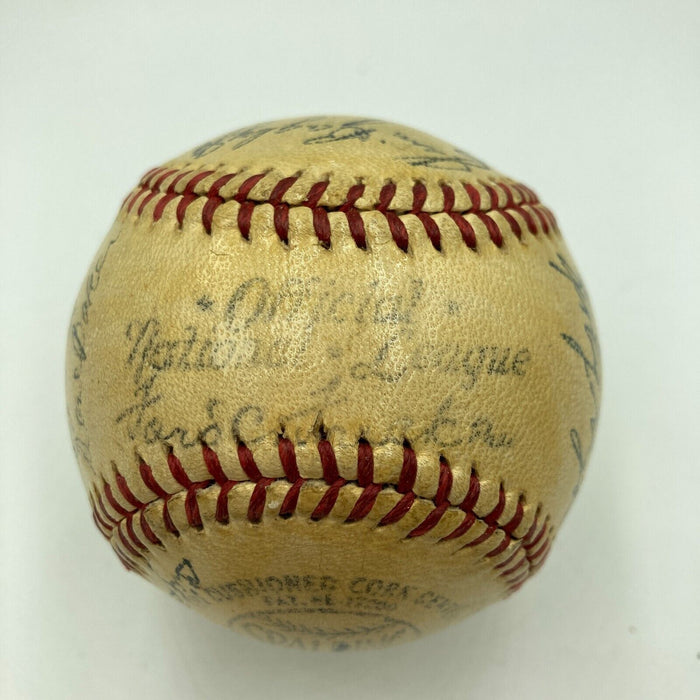 Honus Wagner Sweet Spot 1947 Pittsburgh Pirates Team Signed Baseball JSA COA