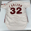 Steve Carlton HOF 1994 Signed Philadelphia Phillies Game Model Jersey JSA COA